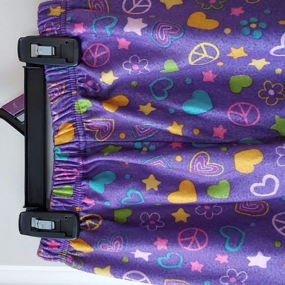 Just Love kids pj's purple with cute symbols throughout 8-10 - Picture 3 of 10